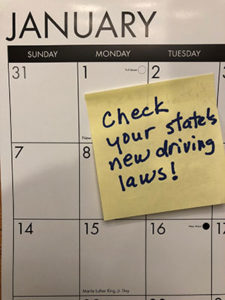 Check your state's new driving laws for 2018.